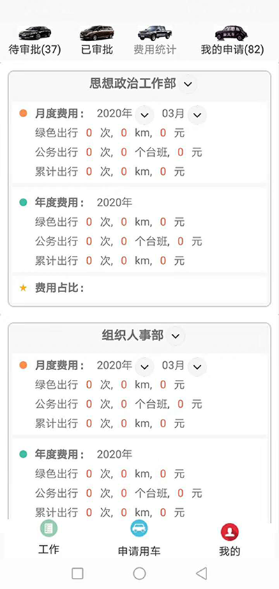 廣州公務出行車輛手機APP管理系統(tǒng) （廣州公務出行車輛手機APP管理系統(tǒng)）短途公務使用的車輛是企業(yè)自有車隊車輛； 用戶選擇了出發(fā)地、目的地之后，再選擇開始用車時間和用車結(jié)束時間；系統(tǒng)根據(jù)用車時間長短計算出所需要的臺班和費用；用戶提交申請； 辦公室主任收到推送通知后，查看該部門當前月份是否還有用車預算，如果金費充足，則同意此次申請； 申請的用戶會同時收到此次審批推送通知； 此時車隊隊長也會收到經(jīng)過辦公室主任同意的用車審批，車隊隊長根據(jù)用戶所需要的車輛類型，選擇車隊里已經(jīng)歸隊的車輛進行派單； 此時申請的用戶